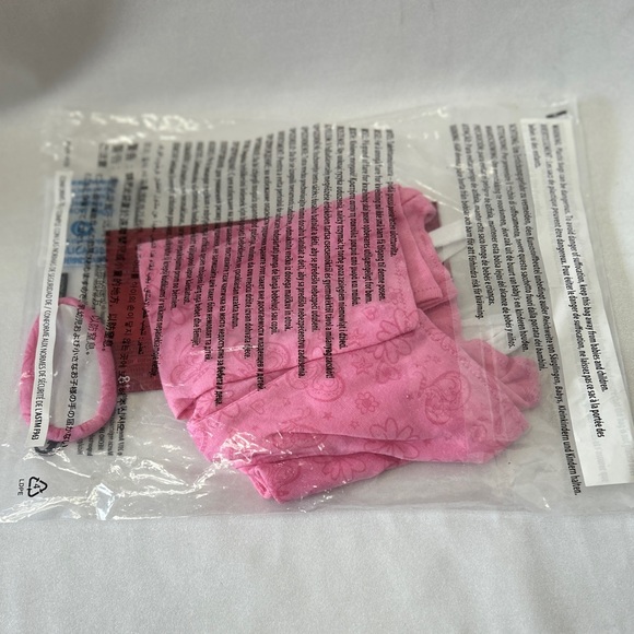 American Girl 18” Doll Pink PJ Set With Sleepers & Hair Tie  NOS NIP - Picture 7 of 14